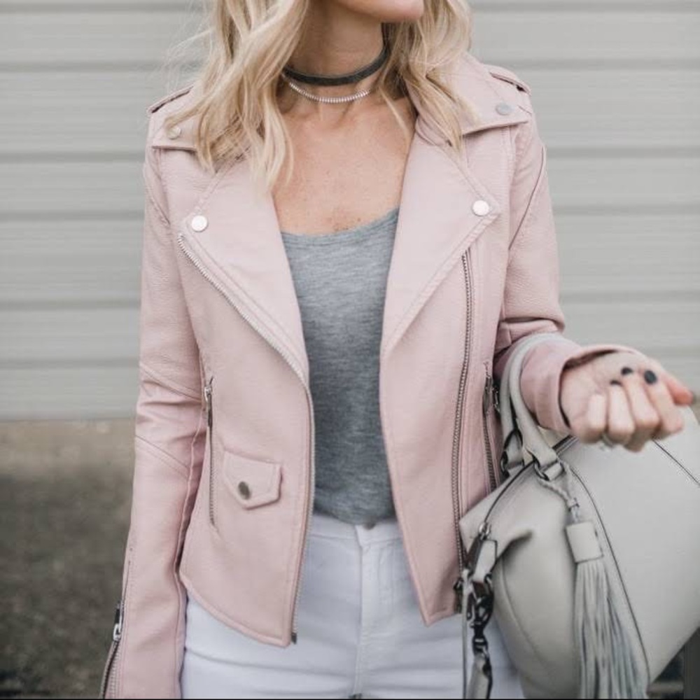 Blank NYC Moto Jacket - Light Pink